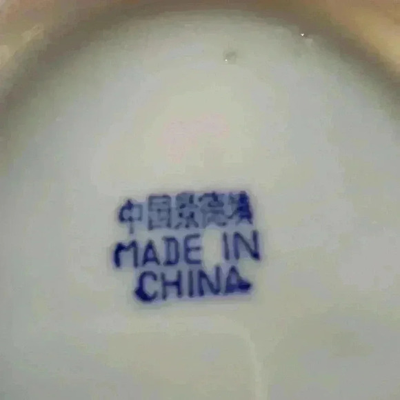 Vintage 70's Chinese Blue And White Porcelain Rice Grain Pattern Teapot - Picture 7 of 7